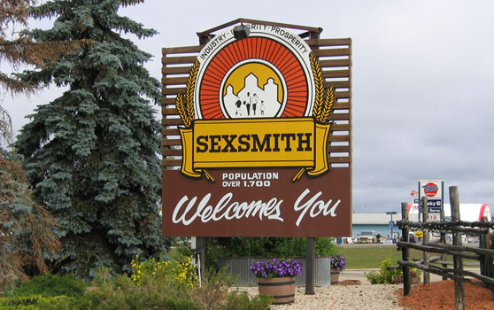 Welcom to the Town of Sexsmith Sign