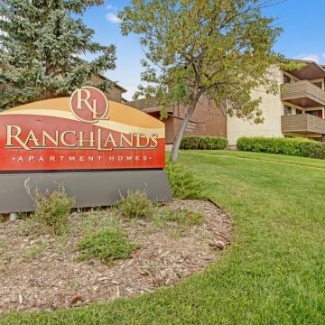 Sign for Ranchlands Apartment Homes.