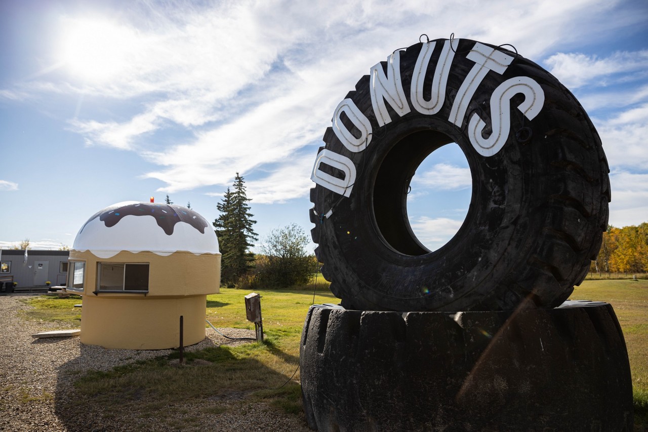 Crooked Creek General Store's giant donut made from tires