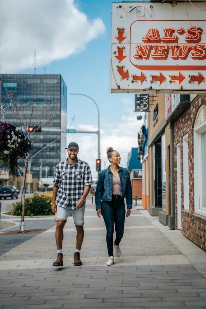 Couple shopping local in the Grande Prairie Region